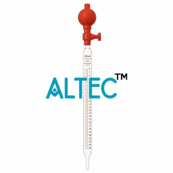 Graduated Pipette with Rubber Pipettor Borosilicate