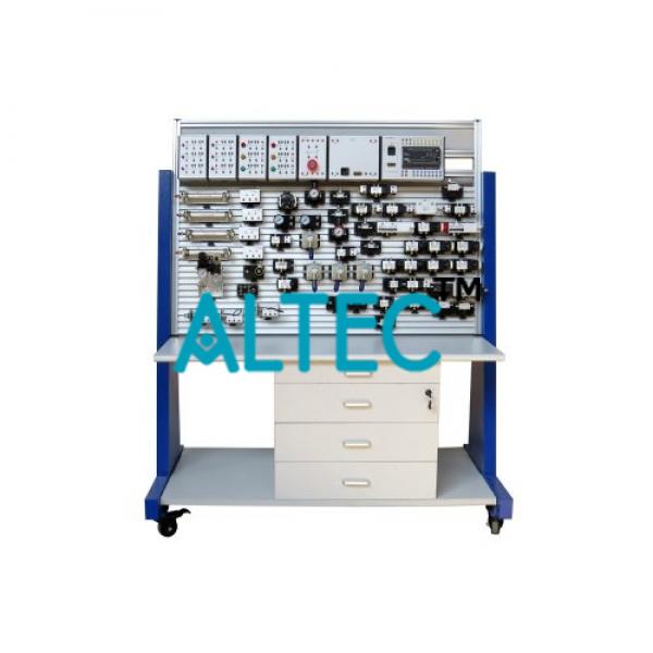 PLC Controlled Pneumatic and Hydraulic Training Test Bench